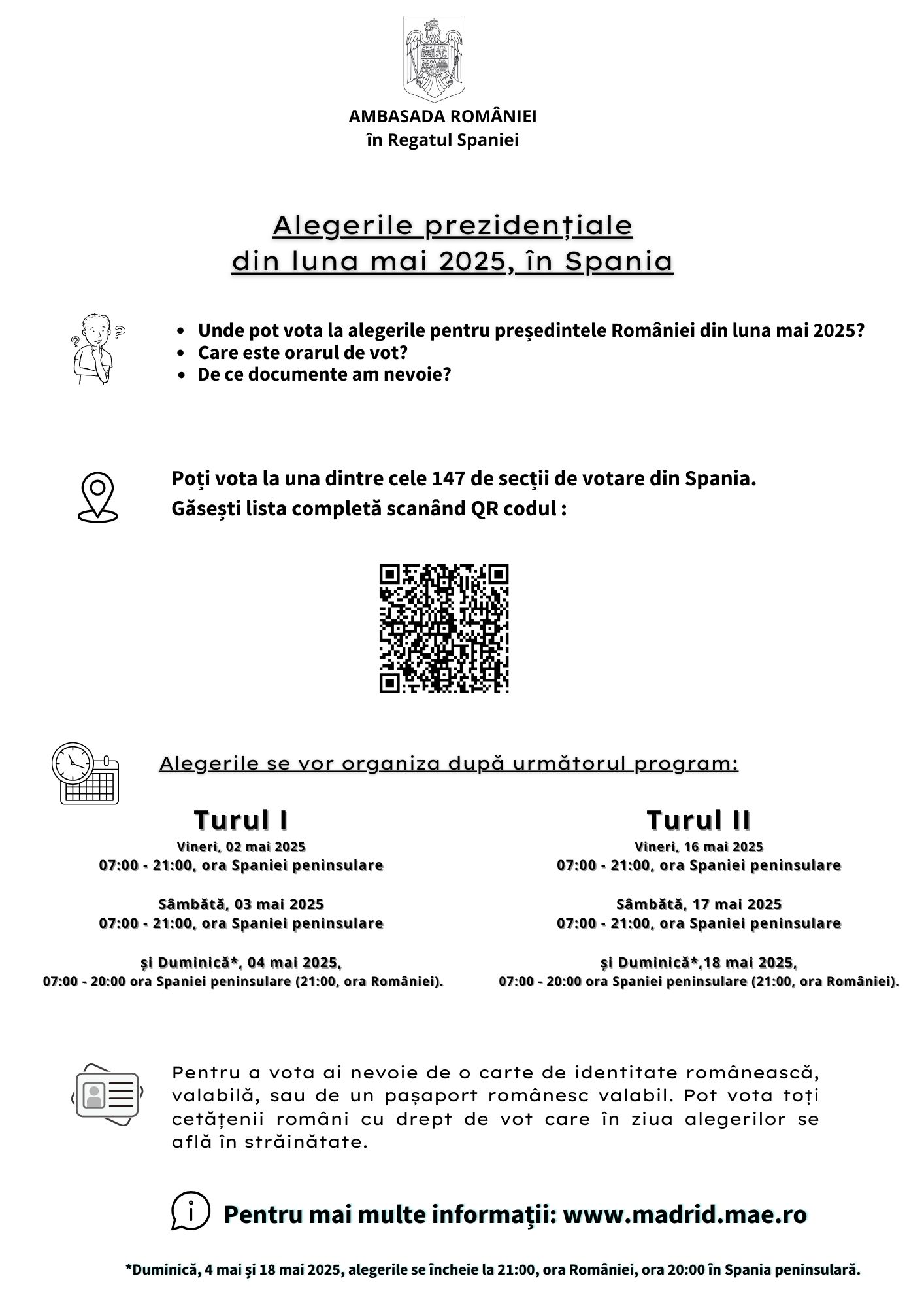 147 de secții de votare de pe teritoriul Spaniei pentru alegerea Președintelui României-07