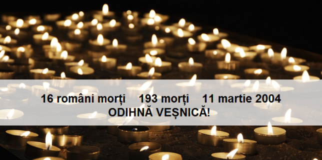 18 ani de la atentatele teroriste de la Madrid printre victime, 16 români și-au pierdut viața-stire