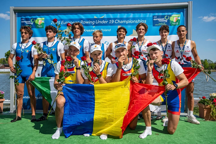 5 medalii pentru canotorii români, dintre care două de aur, la Campionatele Europene de Juniori din Polonia-2