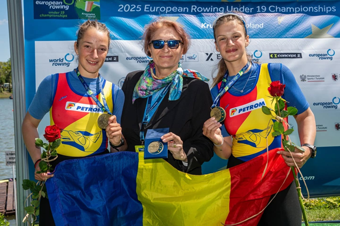 5 medalii pentru canotorii români, dintre care două de aur, la Campionatele Europene de Juniori din Polonia-1