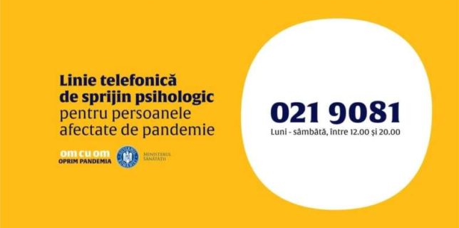 Cluj: UBB a înfiinţat o linie telefonică de suport psihologic pentru persoanele afectate de COVID-19