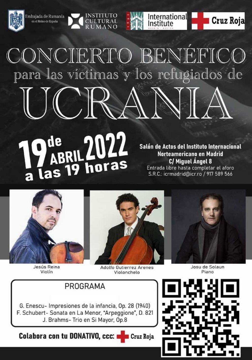 Concert caritabil organizat de Ambasada României în Regatul Spaniei și Institutul Cultural Român de la Madrid 1