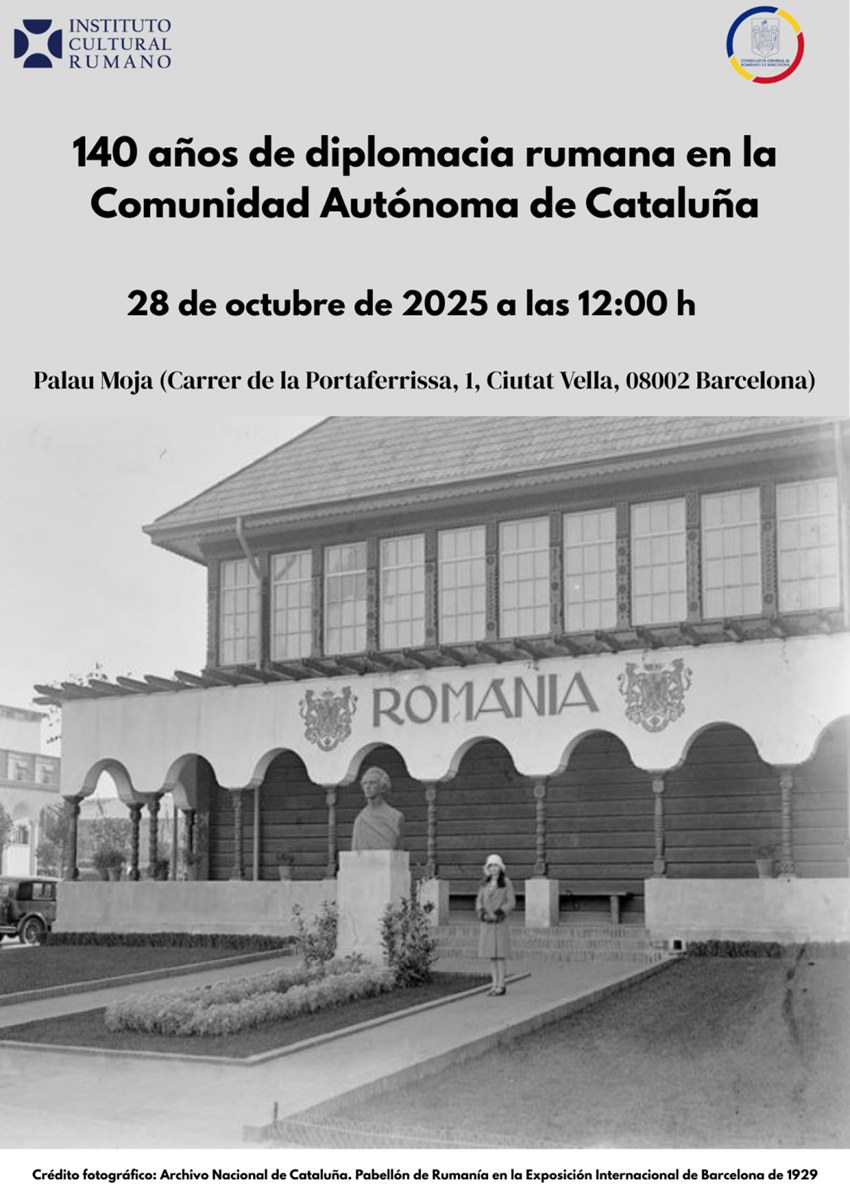 Conferința „140 de ani de diplomație română în Comunitatea Autonomă Catalonia” la Palatul Moja din Barcelona