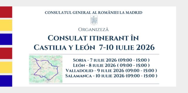 Consulat itinerant în Castilla y León – iulie 2026