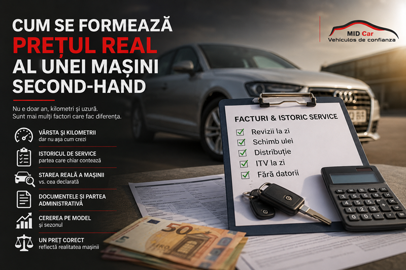 Cum se formează prețul real al unei mașini second-hand