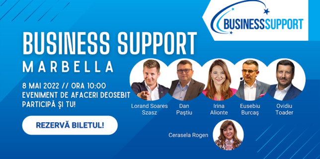 Dacă ai o afacere acest eveniment este pentru tine - În această duminică participă la Business Support Marbella-banner