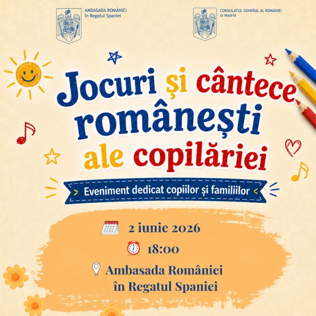 De Ziua Internațională a Copilului, celebrăm limba română, la Madrid