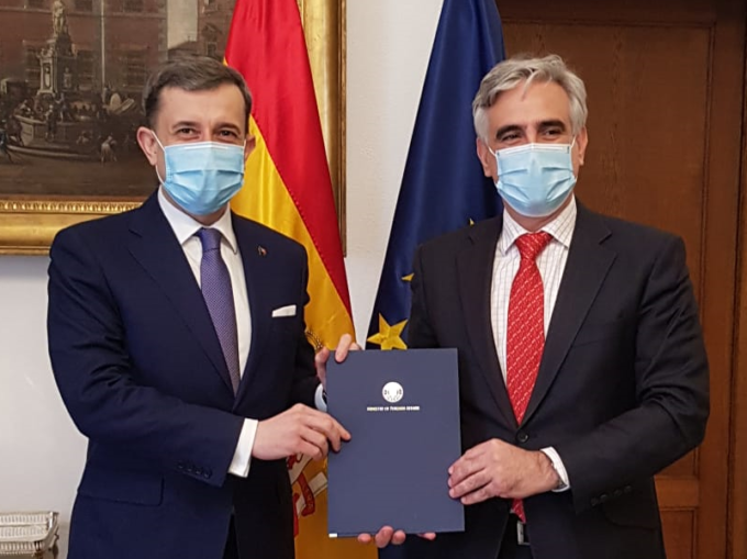 Depunerea copiilor scrisorilor de acreditare de către noul ambasador al României în Regatul Spaniei, George Gabriel Bologan