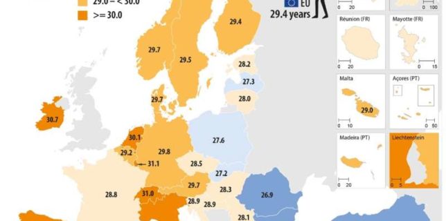 Eurostat: Vârsta medie a femeilor care au devenit pentru prima dată mame a fost în 2019 de 29,4 ani