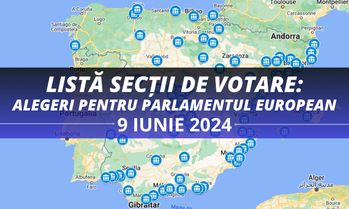 LISTĂ SECȚII DE VOTARE ALEGERI PENTRU PARLAMENTUL EUROPEAN – 9 IUNIE 2024