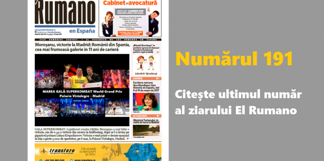 Numărul 191 Citește ultimul număr al ziarului El Rumano