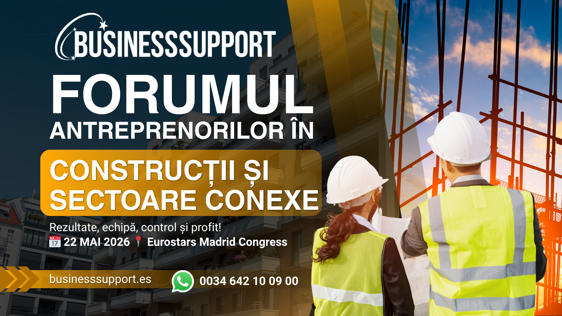 Oportunități de Business la Madrid Urmează un eveniment în domeniul construcțiilor pentru românii din Spania