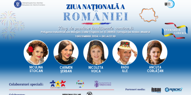 Pe 1 decembrie, românii din Spania vor sărbători la Festivalul de Ziua Națională a României, în Madrid