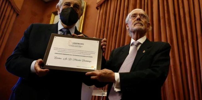 Placido Domingo, premiat în Spania în pofida acuzaţiilor de hărţuire sexuală