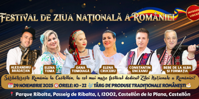 Sărbătorește România la Castellón, la cel mai mare festival dedicat Zilei Naționale a României! Sarbatoreste-Romania-la-Castellon-la-cel-mai-mare-festival-dedicat-Zilei-Nationale-a-Romaniei-web (1)
