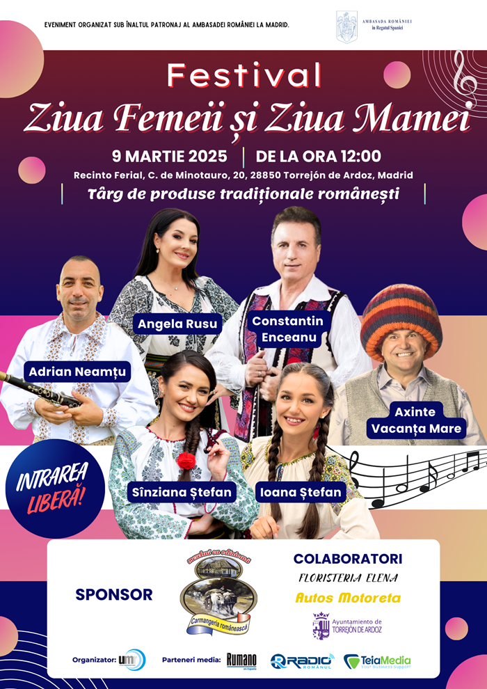 Sărbătorim împreună la Festivalul Ziua Femeii și a Mamei 2025-afis