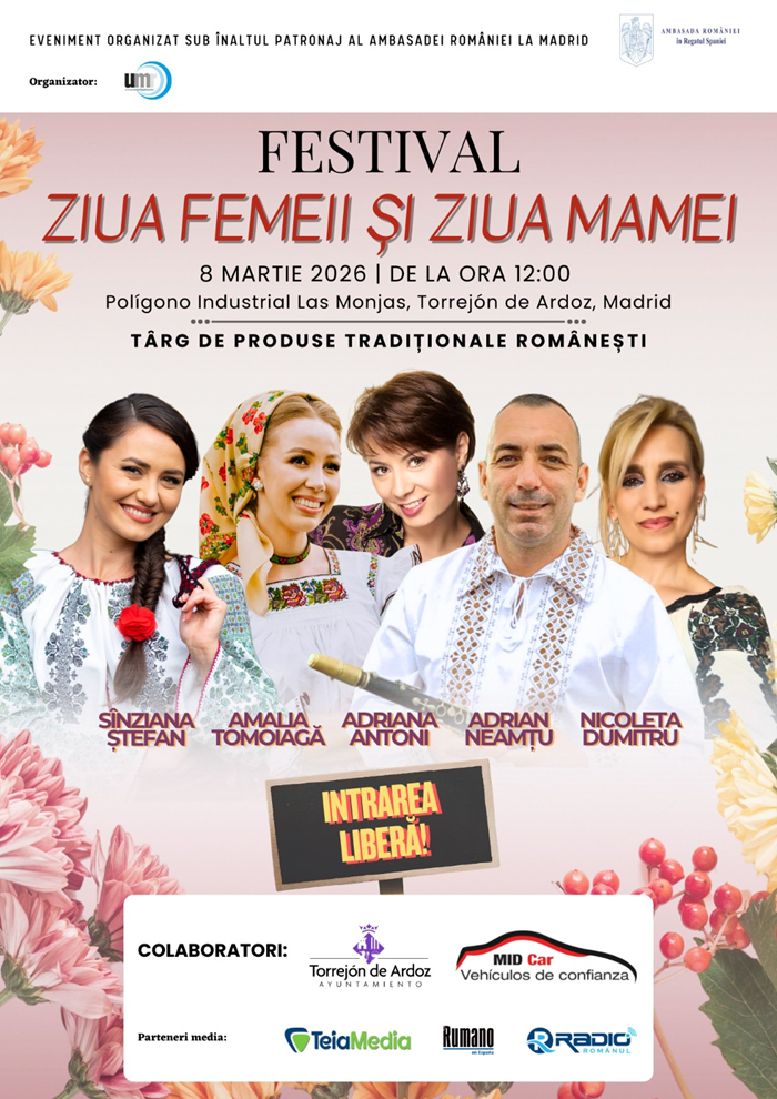 Sărbătorim împreună la Festivalul de Ziua Femeii și a Mamei 2026-afis