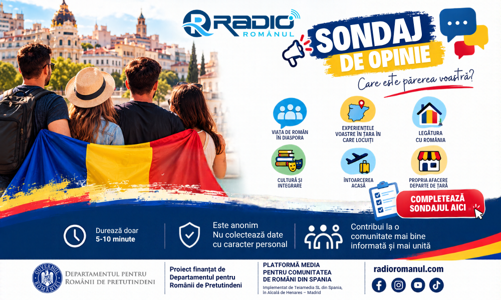 Sondaj de opinie Vocea ta contează Participă la sondajul dedicat românilor din diaspora