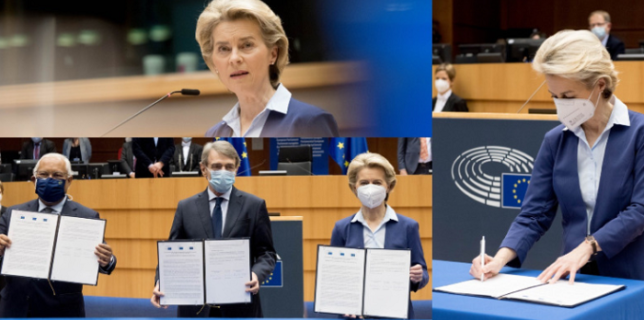 VIDEO Declaraţia comună asupra Conferinţei privind viitorul Europei semnată de liderii principalelor instituţii UE